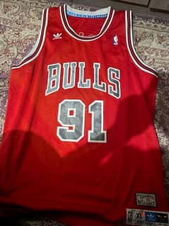 Dennis Rodman Chicago Bulls Adidas Hardwood classic jersey 1995