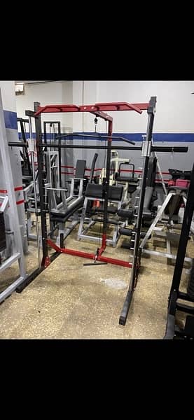 smith machine  bew with cable hight low  very good quality 1