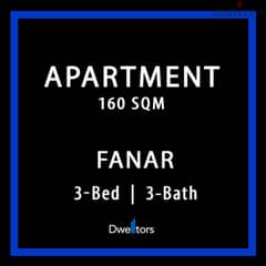 Apartment for SALE in Fanar | 160 MTS2 | 3-Beds | 3-Baths
