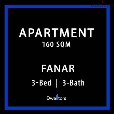 Apartment for SALE in Fanar | 160 MTS2 | 3-Beds | 3-Baths