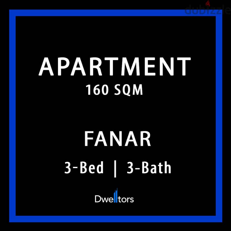 Apartment for SALE in Fanar | 160 MTS2 | 3-Beds | 3-Baths 0