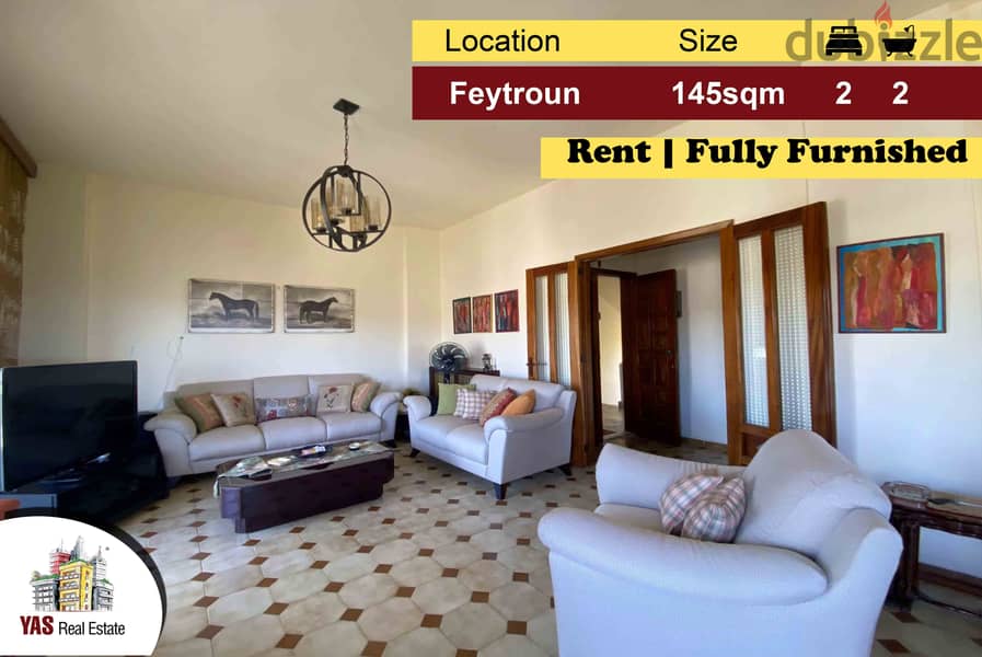 Feytroun 145m2 | Mint Condition | Rent | Fully Furnished | View | DA | 0