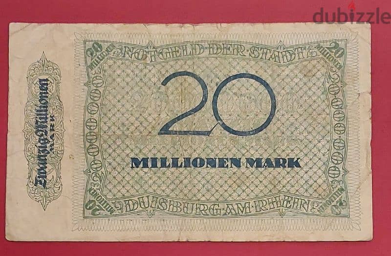 1923 Germany 20 Million Mark 1