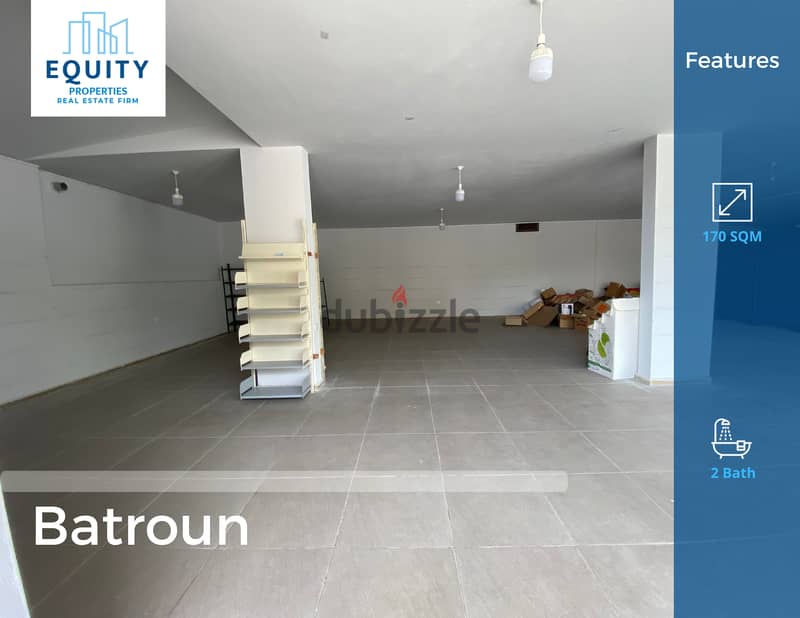 Batroun | Shop | Rent | 170 SQM | 900$/M | #RT69398 0