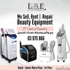 We Sell Or Rent all types of Medical and Beauty Equipment