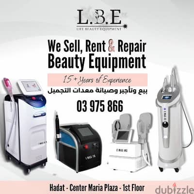 We Sell Or Rent all types of Medical and Beauty Equipment