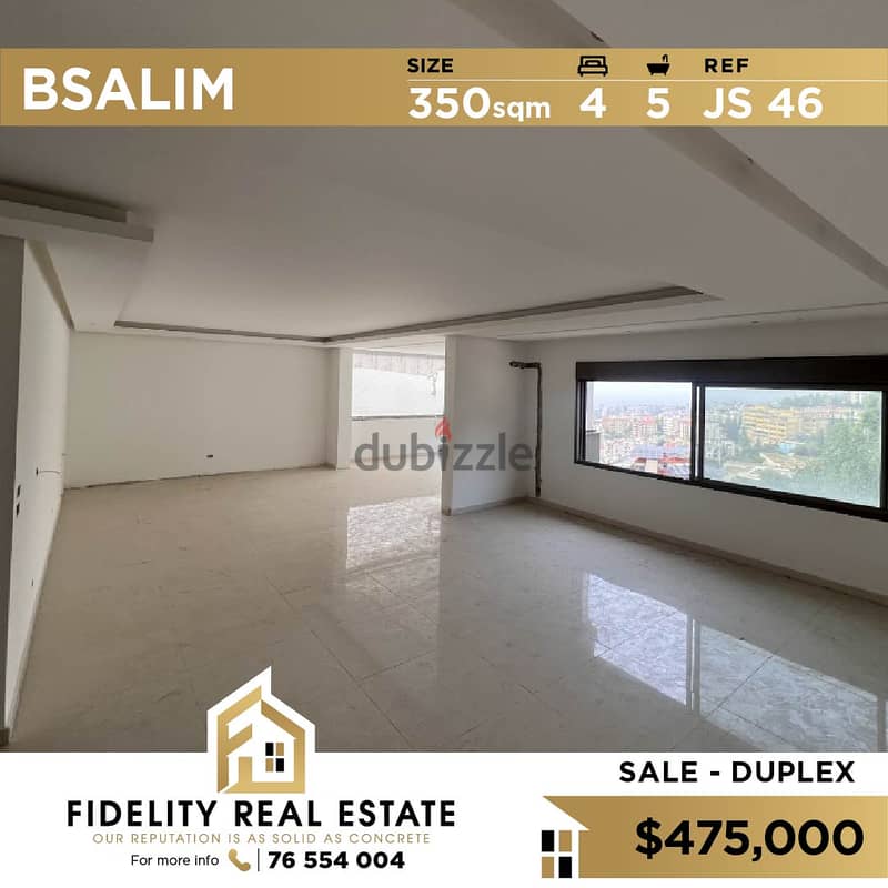 Apartment for sale in Bsalim Duplex JS46 0