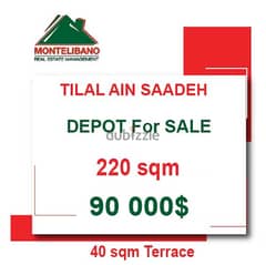 90000$!! Depot for sale located in Tilal Ain Saadeh