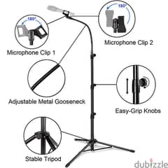 Microphone Stand For singing Mic with Phone holder