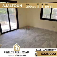 Apartment for sale in Ajaltoun EH31 شقة للبيع في عجلتون
