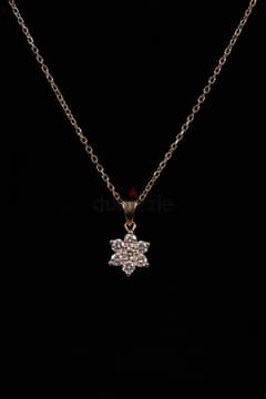 diamond flower pendant necklace
