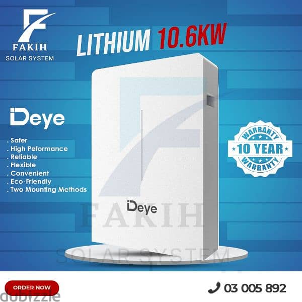 DEYE INVERTER & LITHIUM 1