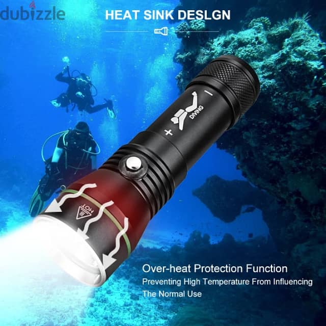 S3 Scuba Diving Flashlight, 2000 Lumen, 110m Diving Torch 1