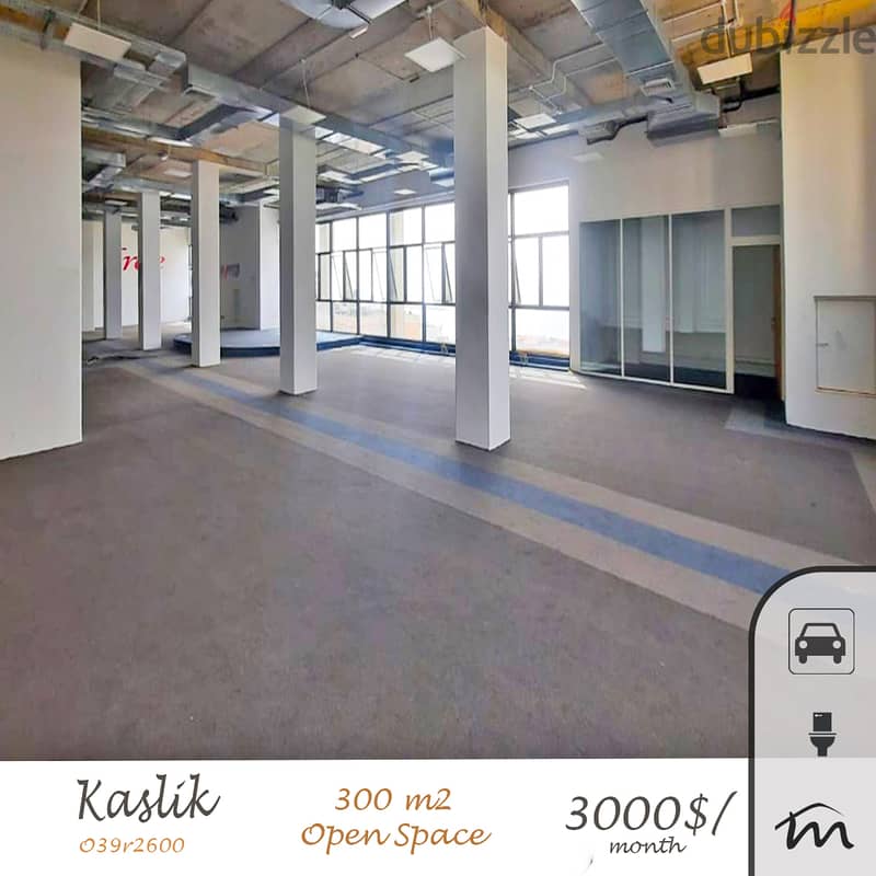 Kaslik | Open Space 300m² Office | Parking Spots | Prime Location 0