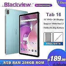 Blackview pad 16 8+8gb/256gb cellular Grey,blue amazing & best offer