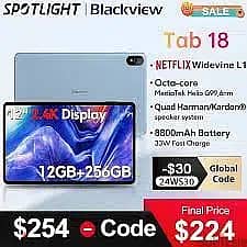 Blackview pad 18 12+12gb/256gb cellular Grey,blue amazing & the only o