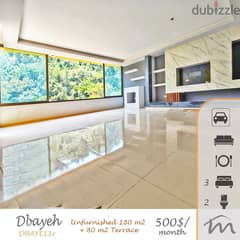 Dbayeh | Building Age 10 | Decorated 180m² + 80m² Terrace | Catch