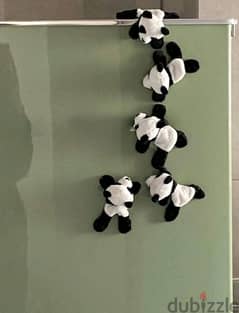 adorable plushy panda magnets