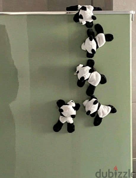 adorable plushy panda magnets 0