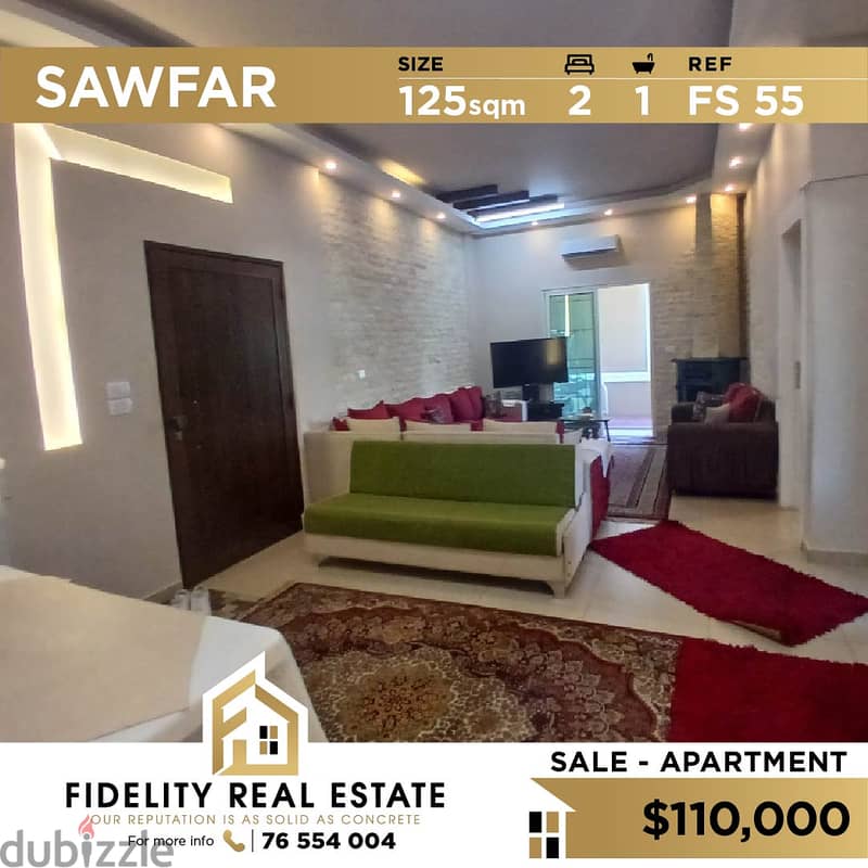 Apartment for sale in Sawfar FS55 شقة للبيع في صوفر 0