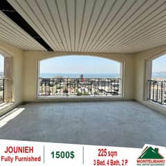 1500$!! Fully Furnished Apartment for rent located in Jounieh