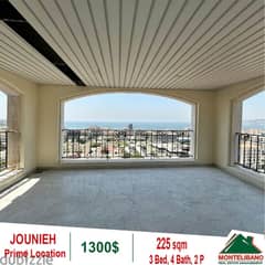 1300$!!! Sea View Apartment for rent located in Jounieh