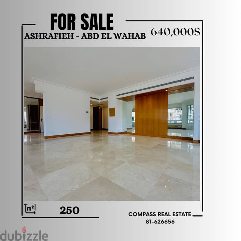 A Very Magnificent Apartment for Sale in Achrafieh - Abd El Wahab 0