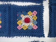 Crochet Textile Squares of Various Sizes