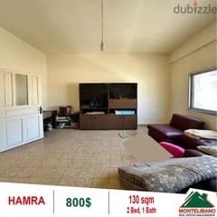 800$!! Apartment for rent located in Hamra