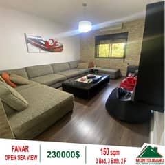230000$!! Open sea view Apartment for sale located in Fanar