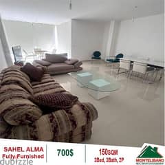700$ Cash/Month!! Apartment For Rent In Sahel Alma!!