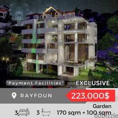 Rayfoun | 170 sqm + 100 sqm Garden | Prime Location