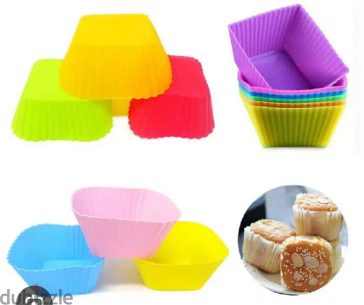 round and square cupcake molds 1