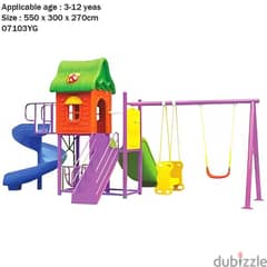 Outdoors 2 in 1 Monster Playground Slides & Swings 550 x 300 x 270 cm 0