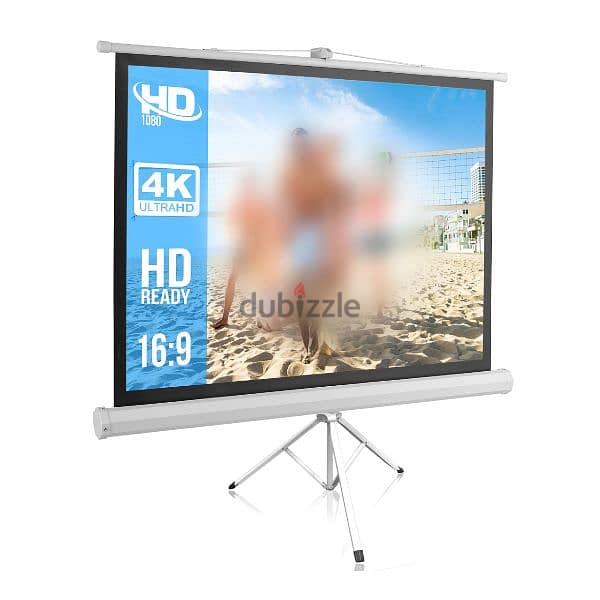 Portable Projector Screen Tripod Stand 210cm X 210cm Lightweight 1