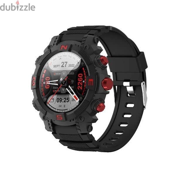 Green Lion GPS Pro Smart Watch - Black + Red 4