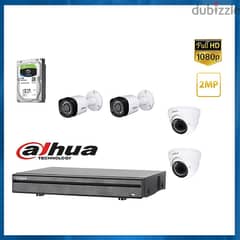 Dahua XVR, DVR 4 Channel and 4 Dome Cameras 2M عرض خاص ديفير و٤كاميرات