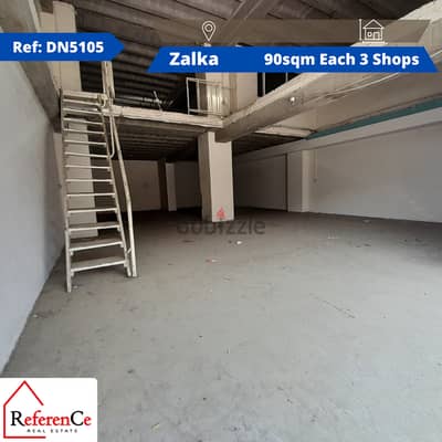 3 Shops for rent in Zalka محل تجاري للإيجار في الزلقا