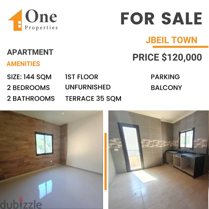 BRAND NEW APARTMENT for SALE,in JBEIL TOWN. 0