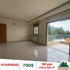 Apartment for rent in Kfarhbab!!