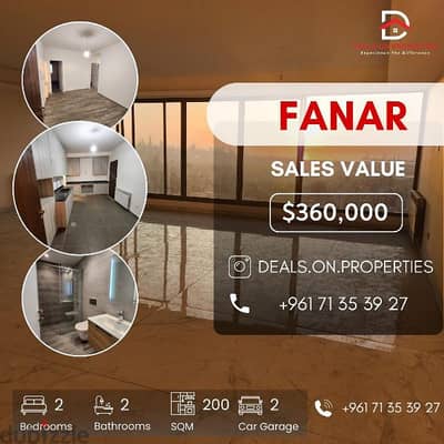 Apartment for Sale in Fanar شقة للبيع في الفنار ٢٠٠م طابق ٣