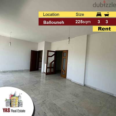 Ballouneh 225m2 | Well Maintained | Ideal Location | Rent | MY |