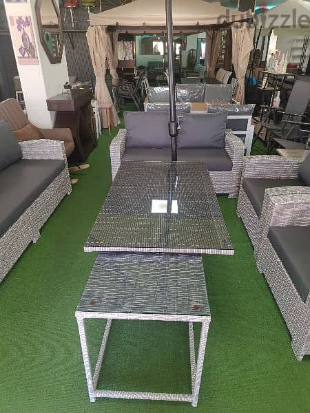 طقم رزين 7 مقاعد فرش ضد الماء. set resin outdoor 4