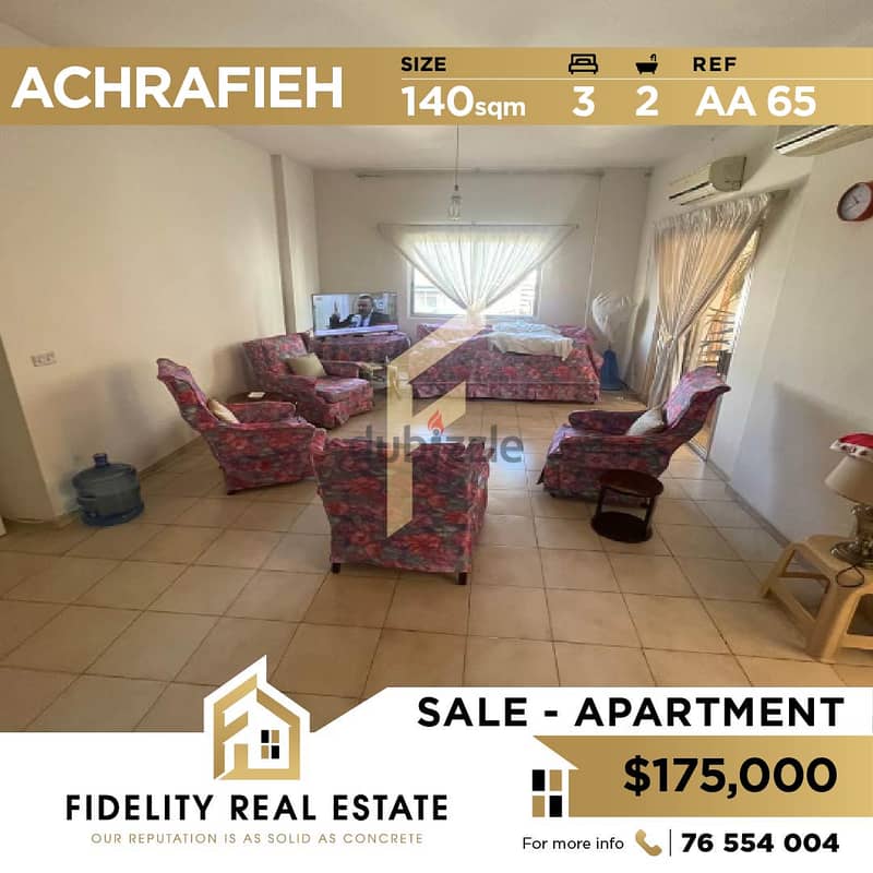 Apartment for sale in Achrafieh AA65 0