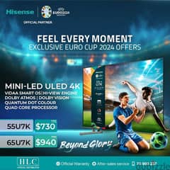 Hisense 55" ULED Mini LED TV 144Hz U7K Series