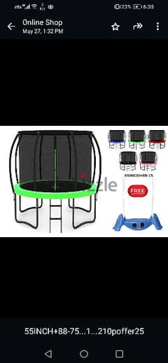 special offer 3a trampoline size 3m  (baby swing)