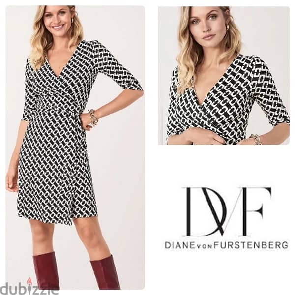 DVF logo wrap dress 1