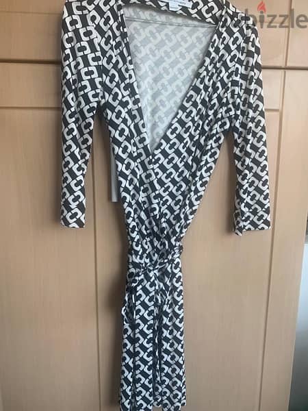 DVF logo wrap dress 3