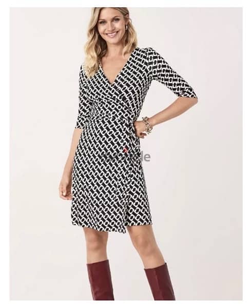 DVF logo wrap dress 8