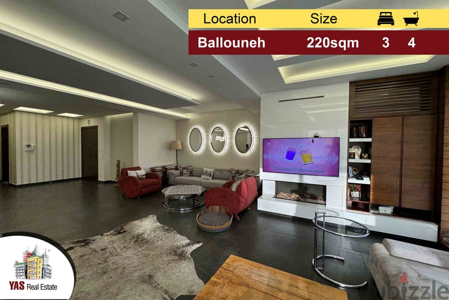 Ballouneh 220m2 | High End | Panoramic View | Unique Property | MY | 0